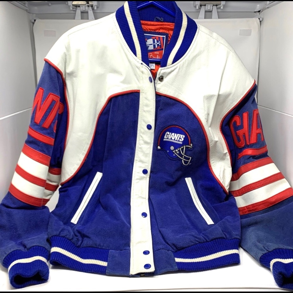 NY GIANTS❗️RARE Carl Banks GIII VTG LEATHER JACKET